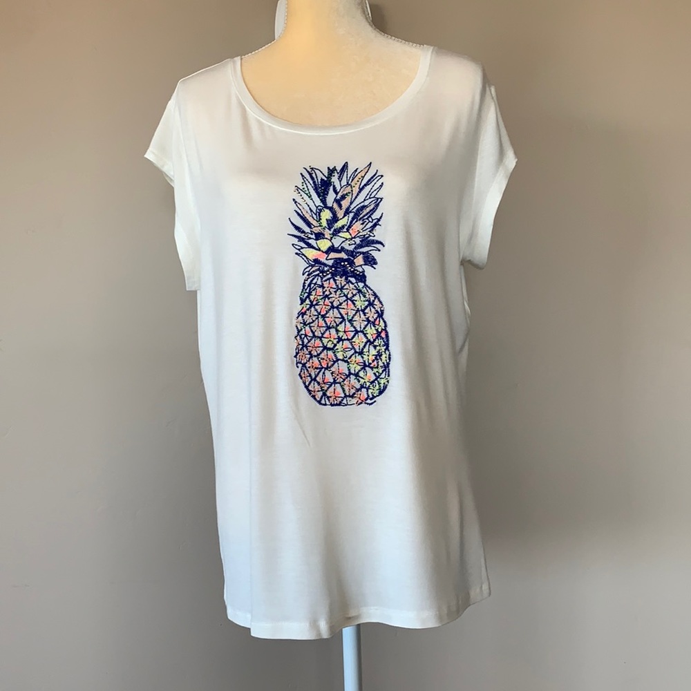 Pineapple T-shirt by Lifestyle! Large NWT